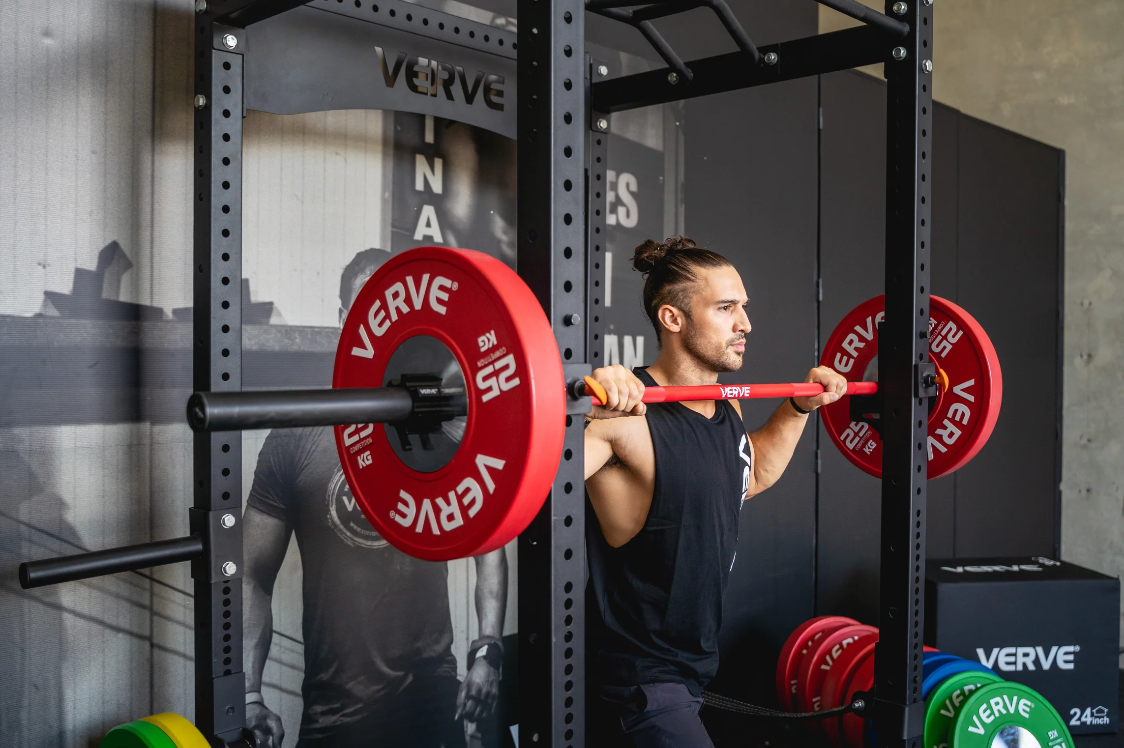 VERVE Elite Olympic Barbell - Red - 20kg - Image 9