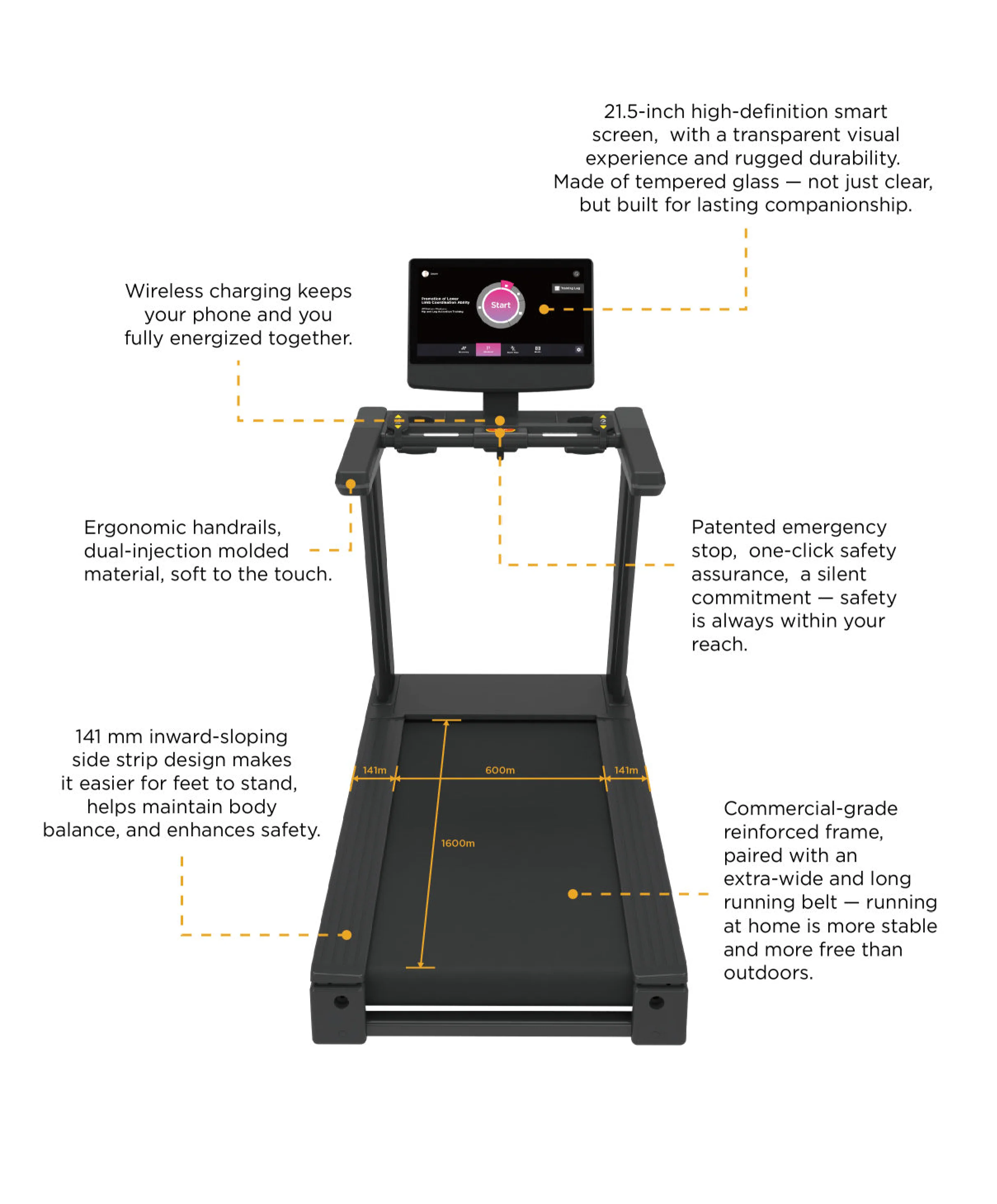 VERVE Kuro Commercial Treadmill - with Touchscreen - Image 5