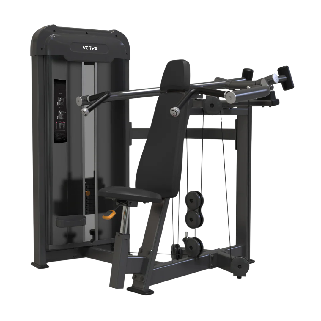 VERVE Pin Loaded Shoulder Press (Black) - Makoto Series