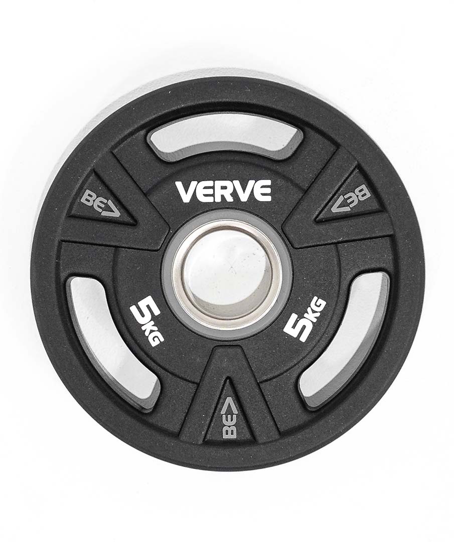 VERVE BE> PU Coated Tri Grip Olympic Plates - Image 8