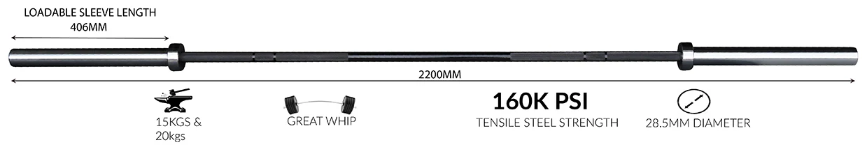 VERVE Zen Olympic Barbell - 20kg - Image 8